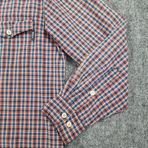 Woolrich Shirt Mens Large Plaid Roll Tab Sleeve Button Up Casual Outdoor Wear - Picture 13 of 16